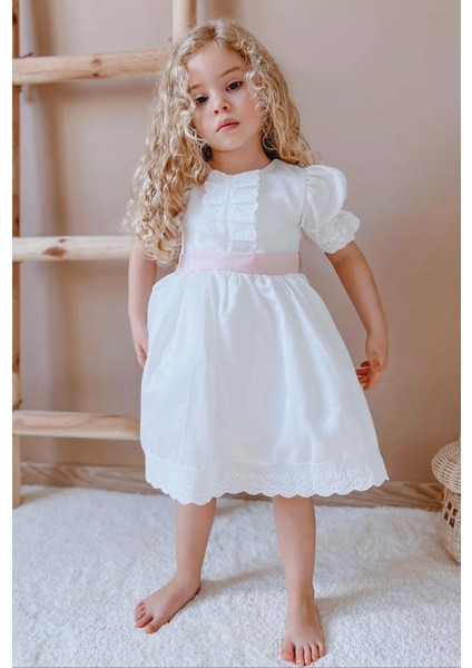 Kurdeleli Elbise Pembe MDVK140