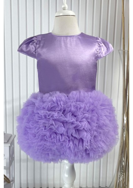 Balon Elbise Mor MDVK124