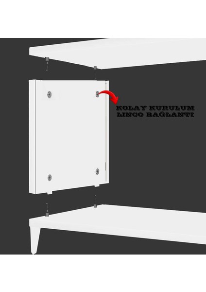 Capella Mdf 4 Kapaklı Raflı 160 Lık Konsol