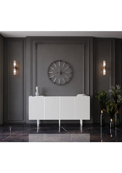 Capella Mdf 4 Kapaklı Raflı 140 Lık Konsol