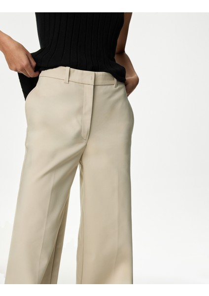 Marks & Spencer Yüksek Bel Wide Leg Chino Pantolon