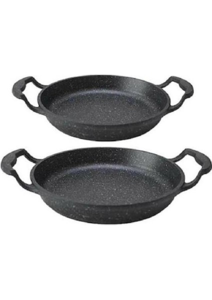 Cookware Granit Döküm 2 Li Kapaksız 16-20 cm Sahan Seti