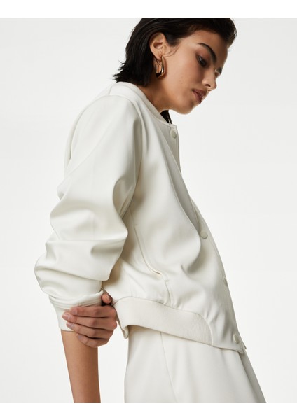 Relaxed Fit Saten Bomber Ceket modelleri