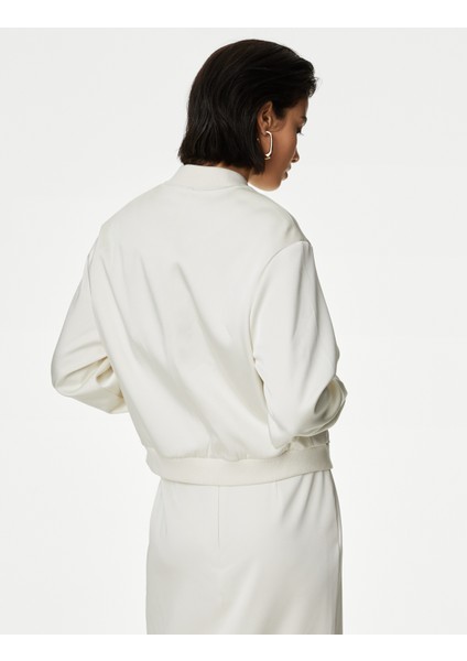 Relaxed Fit Saten Bomber Ceket indirimleri