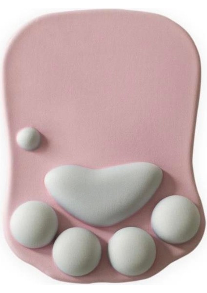 Pembe Kedi Patisi Bilek Destekli Mouse Pad