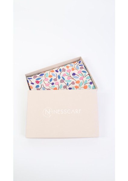 Çiçek Desenli Pembe Soft Eşarp 95X95 modelleri