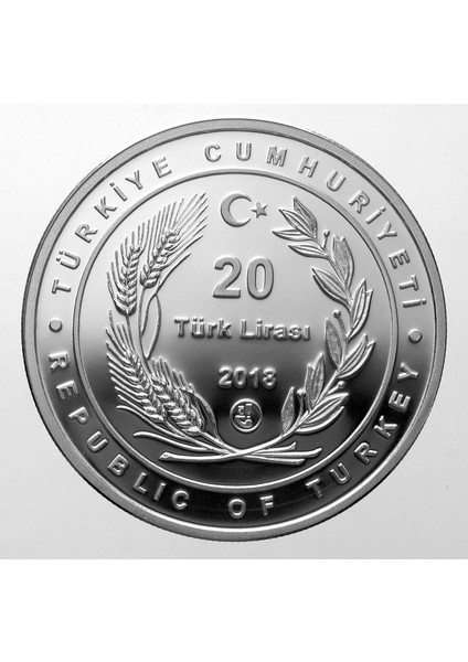 Şeyh Edebali 2018 Gümüş 0.925 Diameter 38.61 Mm. 31.1 Gr. Sertifikalı Nadır! fiyatları