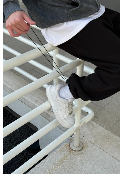 Oversize 3 Iplik Şardonlu Baggy Ayarlanabilir Paça Eşofman Altı fiyatları