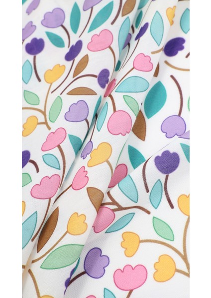 Çiçek Desenli Turkuaz Soft Eşarp 95X95 fiyatları