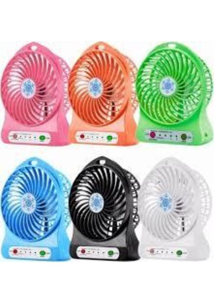 Turuncu USB Şarjlı Masaüstü Fan 3 Kademeli Mini Şarjlı Fan Mobil Soğutucu Mini Fan Soğutucu