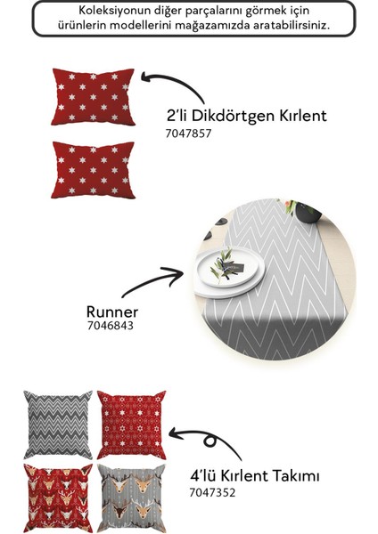 Çift Taraflı Dikdörtgen Kırlent Kılıf 2’li KL36 modelleri