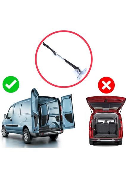 BDP1271 Fiat Doblo Mpv Van Cargo Mk1 119 223 2001-2010 51801197 Için Arka Bagaj Kapı Gergi Yayı modelleri