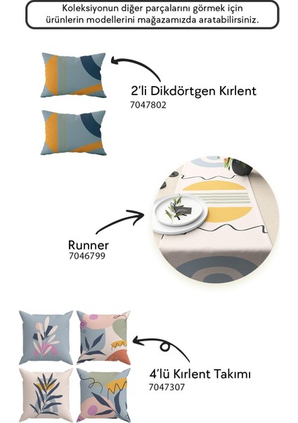 Çift Taraflı Dikdörtgen Kırlent Kılıf 2’li KL31 modelleri