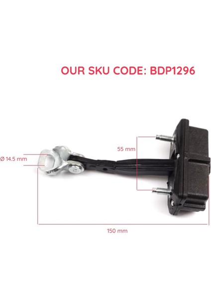 BDP1296 Fiat Panda Mk4 312 319 519 2011-ON 52022102 Için Ön Sağ Veya Sol Kapı Gergi Yayı modelleri