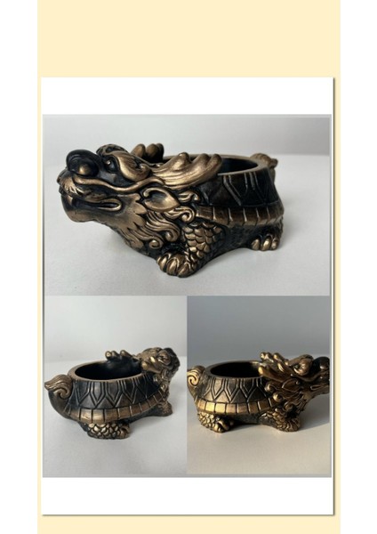 3 Adet Gold Ejder Saksı modelleri