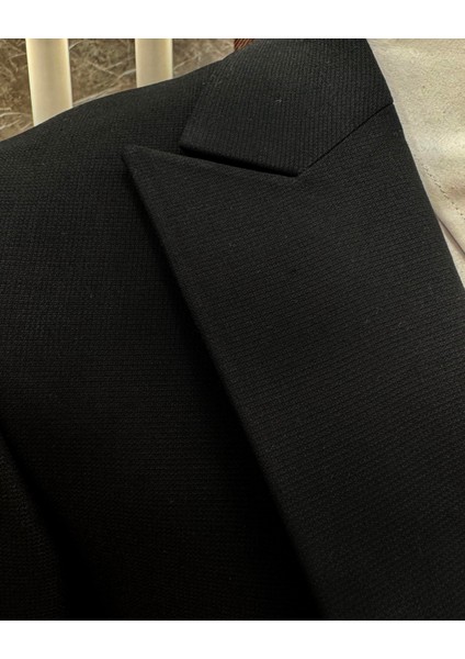Italyan Stil Ceket Yelek Pantolon Takım Elbise Siyah T10726 modelleri