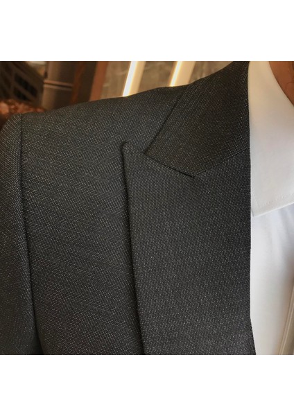 Italyan Stil Slim Fit 8 Drop Ceket Yelek Pantolon Takım Elbise Siyah T9977 indirimleri