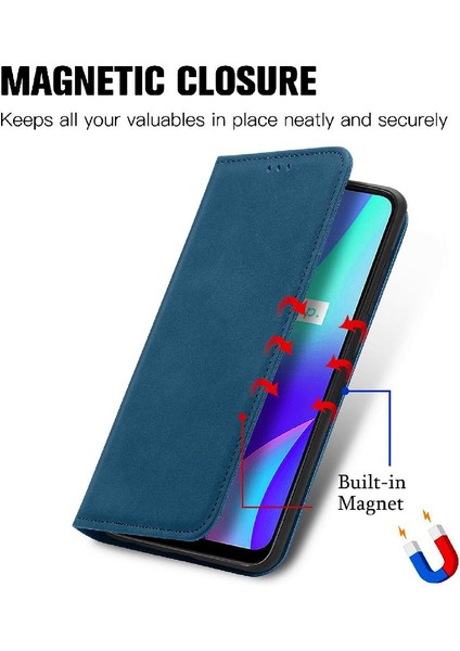 Realme C15 Kordon Basit Iş Fermuar Deri Çanta Cüzdan (Yurt Dışından) fırsatları