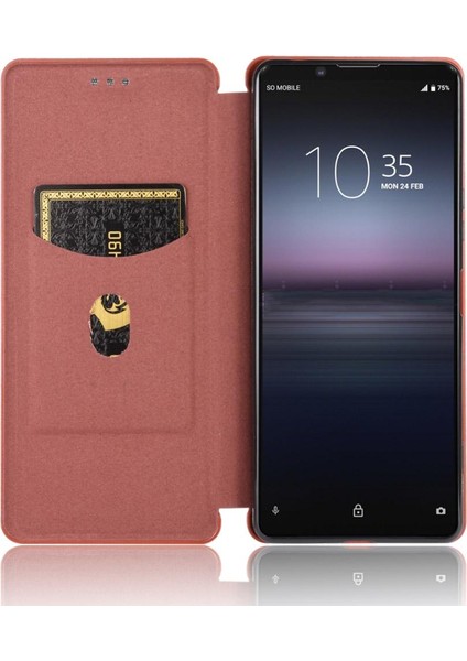 Kart Tutucu Kickstand ile Sony Xperia 1 Ii Tam Koruma Için Kılıf (Yurt Dışından)