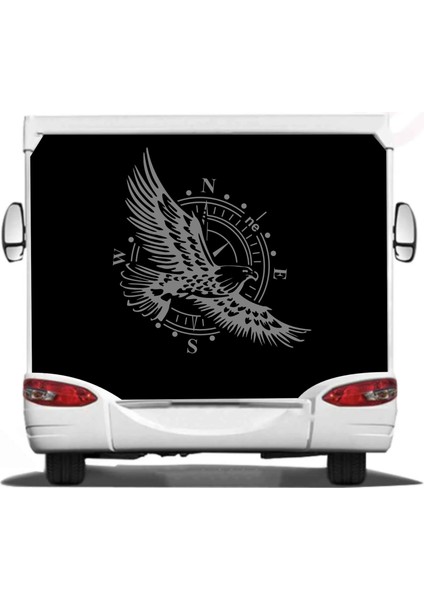 Pusula Offroad Kartal Kamp Karavan Oto Araba Sticker Q16
