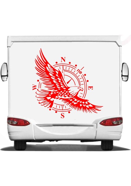 Pusula Offroad Kartal Kamp Karavan Oto Araba Sticker Q16