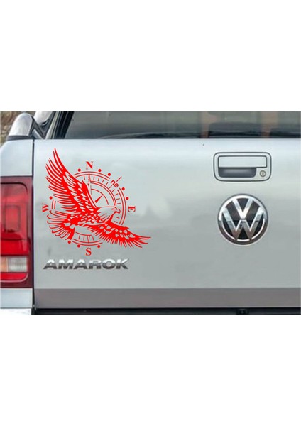 Pusula Offroad Kartal Kamp Karavan Oto Araba Sticker Q16 fiyatları