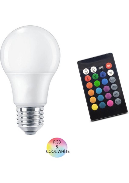 Rgb Multicolor Kumandalı LED Ampul 241296