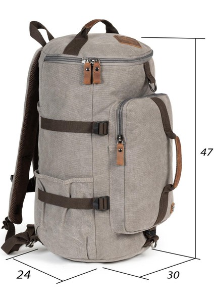 Sırt Çantası ve Valiz Çantası Iki Işlev, Bir Kanvas Kumaş Çanta Gri modelleri