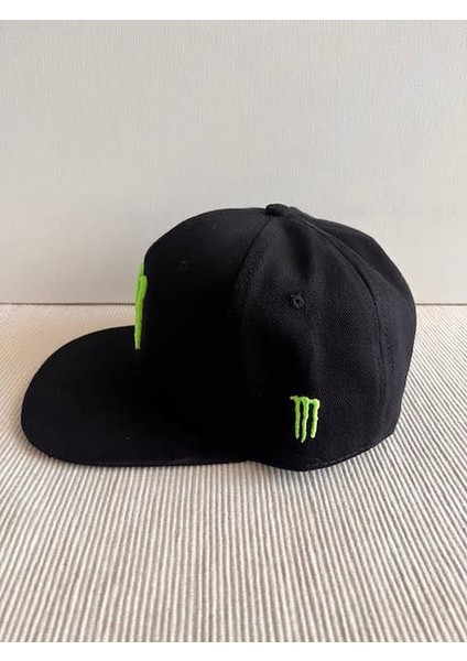 Monster Canavar Nakışlı Arkasından Ayarlamalı Snapback Unisex Siyah Hip Hop Şapka fırsatları