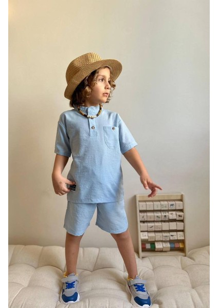 Erkek Çocuk Keten Kumaş Şortlu Takım fiyatları