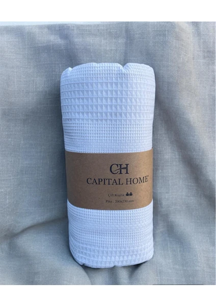 Capital Home Yazlık  Pike Çift Kişilik BEYAZ