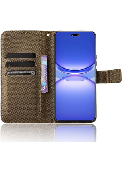 Huawei Nova 12 Için Kılıf Manyetik Cüzdan Kart Tutucu Kickstand Kapak (Yurt Dışından)