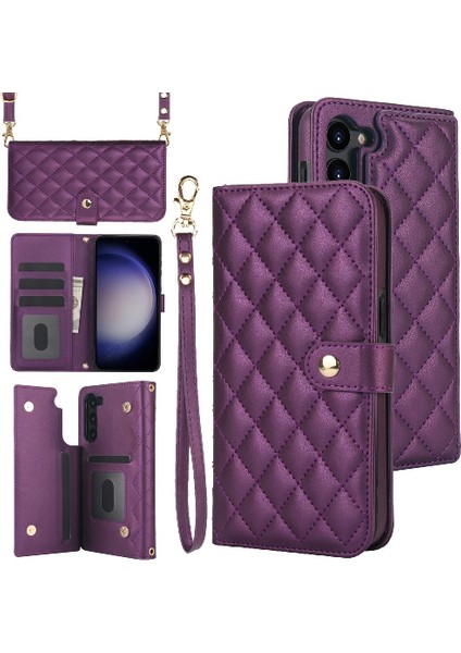 Samsung Galaxy S22 Artı Crossbody Tarzı 5 Kart Yuvaları Standı (Yurt Dışından)
