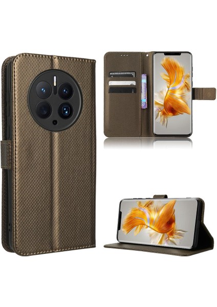 Huawei Mate 50 Pro Için Kılıf Kart Tutucu Kapak Kickstand Manyetik Cüzdan (Yurt Dışından)