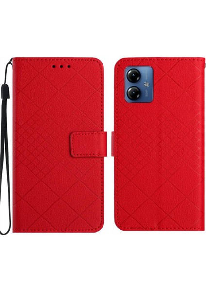 Motorola Moto G14 4g Için Flip Case Kart Yuvası Standı Manyetik Kapak Elmas (Yurt Dışından)