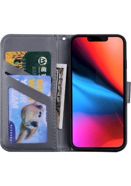 IPhone 13 Için Flip Case Pro Max Basit Iş Kapak Çevirin Deri Kılıf (Yurt Dışından)