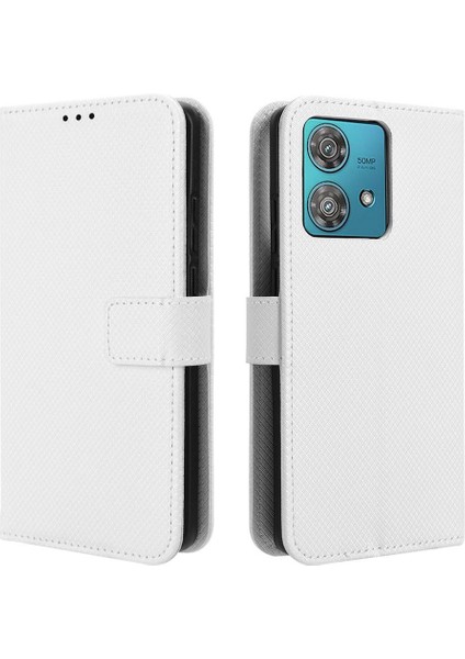 Motorola Kenar 40 Neo 5g Için Kılıf Kickstand Kart Tutucu Manyetik Cüzdan (Yurt Dışından)