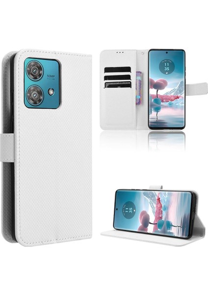 Motorola Kenar 40 Neo 5g Için Kılıf Kickstand Kart Tutucu Manyetik Cüzdan (Yurt Dışından) fırsatları