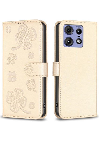 Motorola Moto Kenar 50 Pro 5g Yonca Iş Cüzdan Ekleme Için Kılıf (Yurt Dışından)