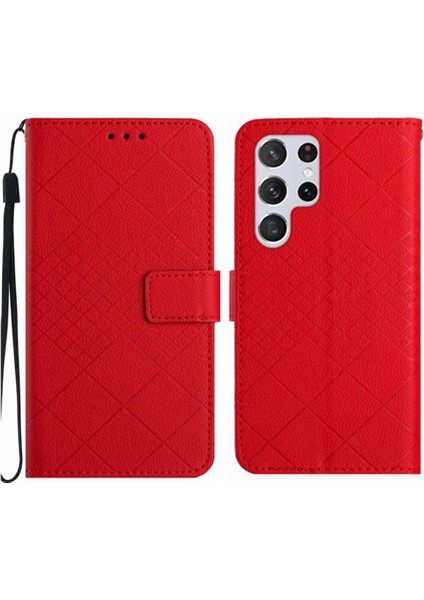 Samsung Galaxy S24 Için Flip Case Ultra Elmas Kabartmalı Cüzdan Pu Deri (Yurt Dışından)