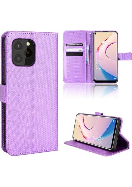 Oukitel C21 Pro Kickstand Manyetik Cüzdan Kapak Kart Tutucu Için Kılıf (Yurt Dışından)