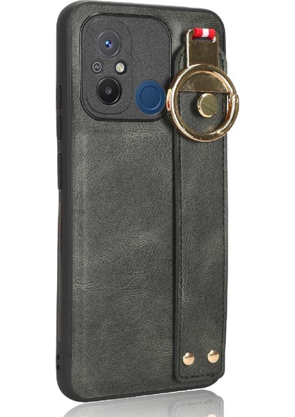 Xiaomi Redmi 12C Uyumluluk Bilek Kayışı Premium Pu Deri Için Kılıf (Yurt Dışından)