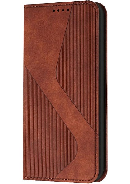 IPhone 15 Için Kılıf Pro Max Pu Deri Folio Kapak Manyetik Cüzdan Kickstand (Yurt Dışından)
