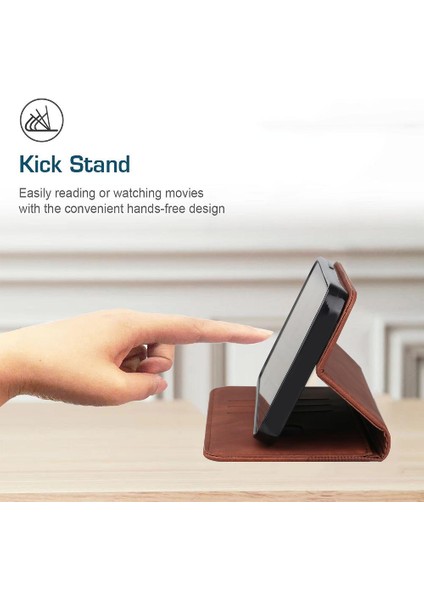 IPhone 15 Için Kılıf Pro Max Pu Deri Folio Kapak Manyetik Cüzdan Kickstand (Yurt Dışından)