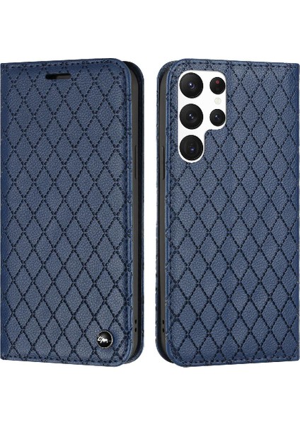 Samsung Galaxy S23 Ultra Flip Kartvizit Yuvaları Tutucu Cüzdan (Yurt Dışından)