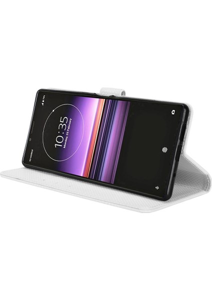 Mays Home1 Sony Xperia 1 Kickstand Kapak Kart Tutucu Manyetik Cüzdan Için Kılıf (Yurt Dışından)