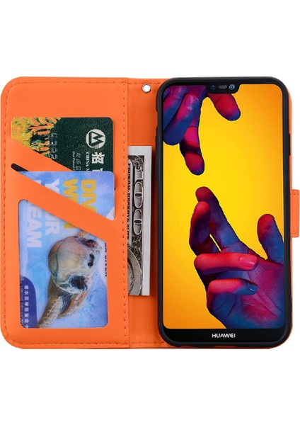 Huawei P20 Lite Için Flip Case Kapak Cüzdan Deri Kılıf Basit (Yurt Dışından)
