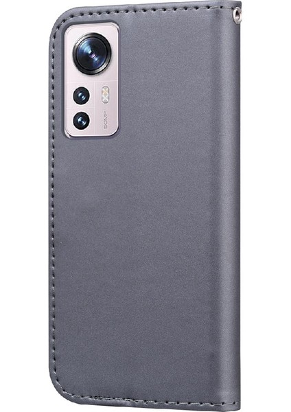 Xiaomi 12 Için Flip Case Darbeye Basit Iş Cüzdan Deri Kılıf (Yurt Dışından)