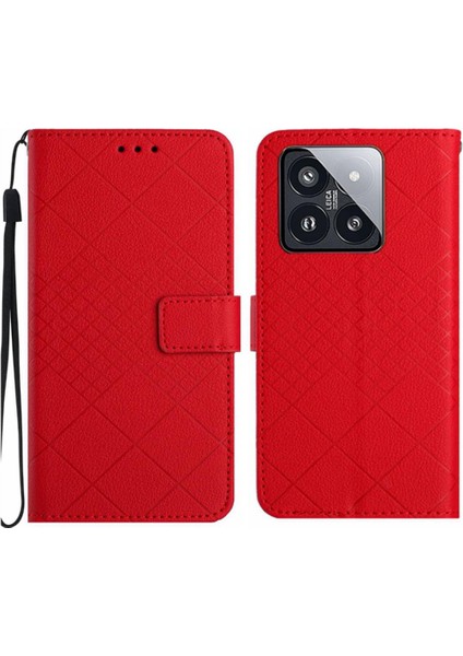 Xiaomi 14 Pro Cüzdan Pu Deri Kart Yuvası Için Flip Case El ile Standı (Yurt Dışından)