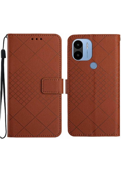 Xiaomi Redmi A1 Için Flip Case/a2 ile El Kayışı Manyetik Kapak Kart Pu (Yurt Dışından)